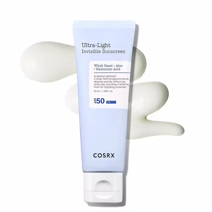 ضد آفتاب فوق سبک و بدون رنگ الترا لایت کوزارکس 50 میل COSRX Ultra Light Invisible Sunscreen SPF50