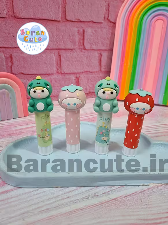 چسب ماتیکی فانتزی طرح دایناسور و توت فرنگی