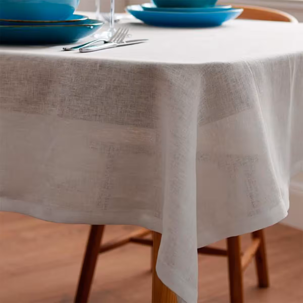 رومیزی لینن کرم چیبو 8 تا 10 نفره