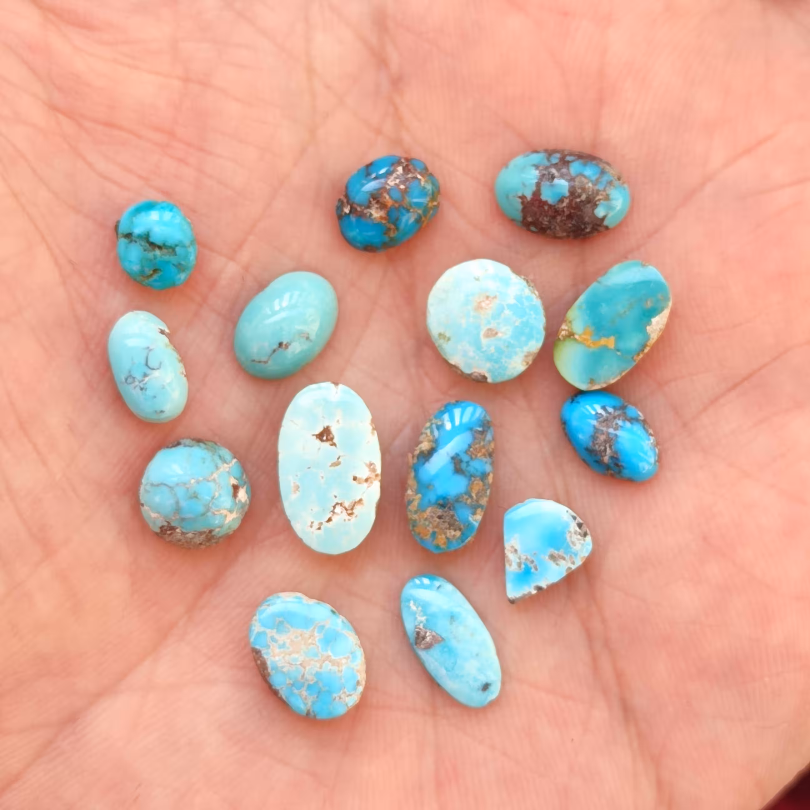 سنگ های فیروزه نیشابور معدنی و اصلی کوچک