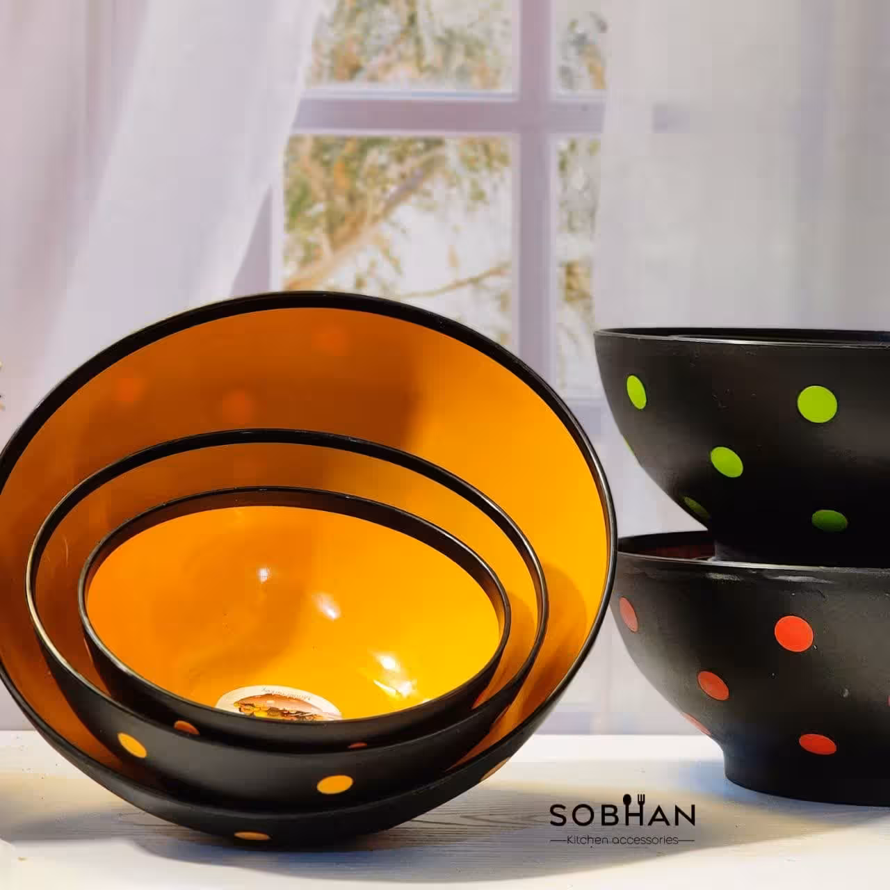 کاسه خال دار هایلوکس ست سه عددی و چهارعددی