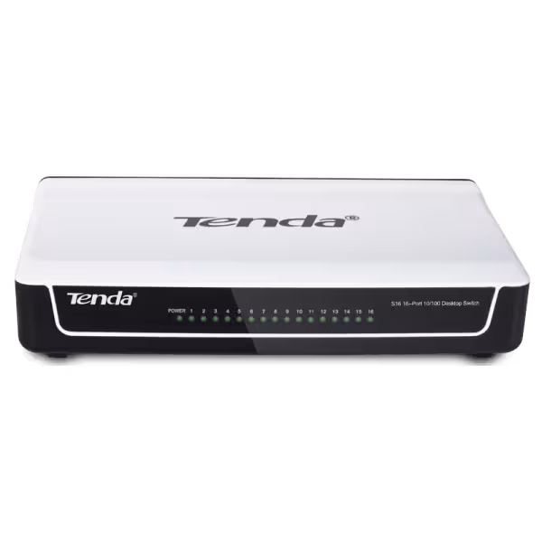 سوییچ شبکه دسکتاپ 16 پورت 10/100 تندا اس 16