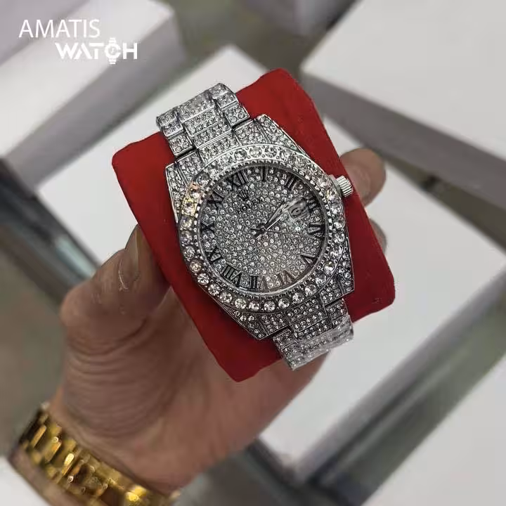 ساعت مچی فول نگین رولکس مدل Rolex Date-Just Diamonds 3435A