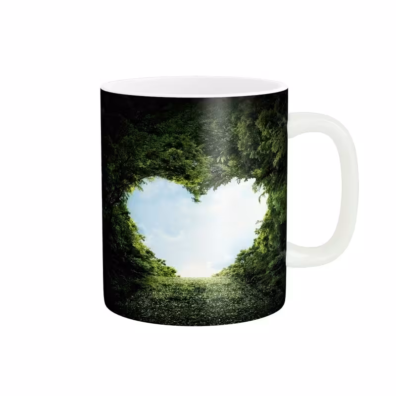 ماگ پاد آفرین مدل قلب جنگل
