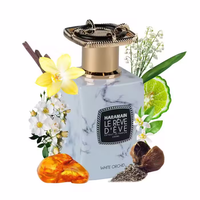 Haramain Le Reve D’Eve White Orchid, 100ml, Extrait De Parfum/ الحرمین له ریو د اوه وایت اورکید