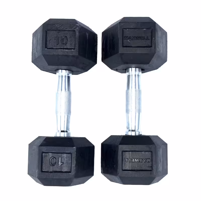 دمبل مکسول کد MX10 وزن 10 کیلوگرم بسته 2 عددی
