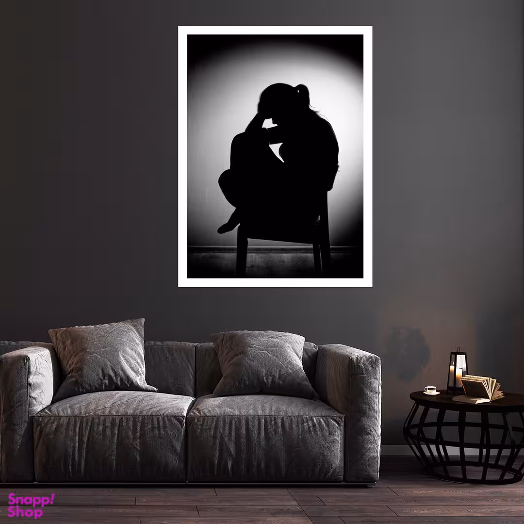 تابلو بکلیت طرح عکاسی زن تنها مدل قاب شاسی W-S10279