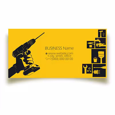 فایل لایه باز کارت ویزیت تک رو نجاری و لوازم مدریل