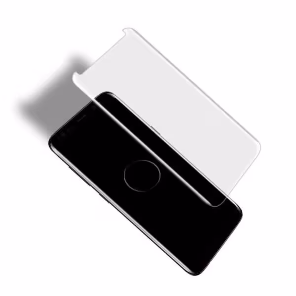 بهترین گلس گوشی سامسونگ S9 محافظ صفحه نمایش شیشه ای سامسونگ اس 9 تمام صفحه اس نه با پوشش کامل مدل یو وی UV Nano Glass For Samsung Galaxy S9