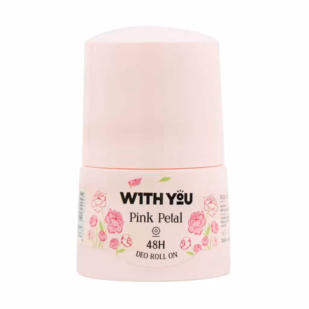 مام رول ضد تعریق ویت یو مدل Pink Petal حجم 50 میلی لیتر ( With You Pink Petal Deo Roll On 50ml )