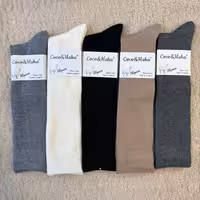 جوراب پشمی پاییزی ساق بلند زیر زانو ساده