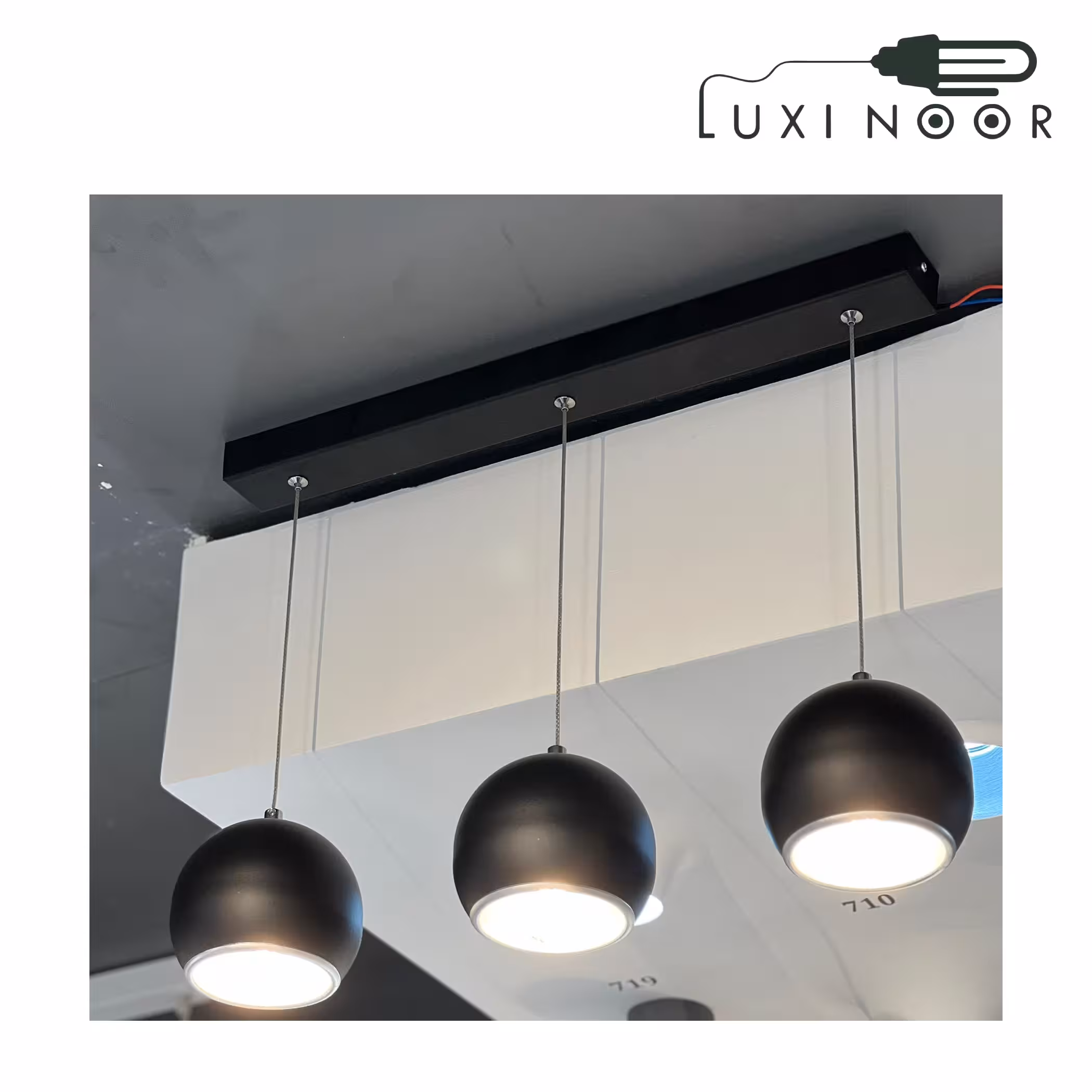 لوستر مدرن اویز مولکولی سه شعله آقای نور مدل  EA-3L