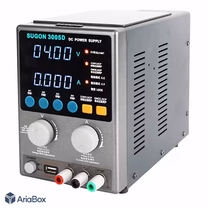 منبع تغذیه حافظه دار 30 ولت 5 آمپر سوگون مدل SUGON 3005D