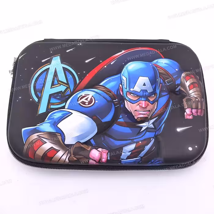 جامدادی تبلتی بزرگ کاپیتان آمریکا رنگ مشکی