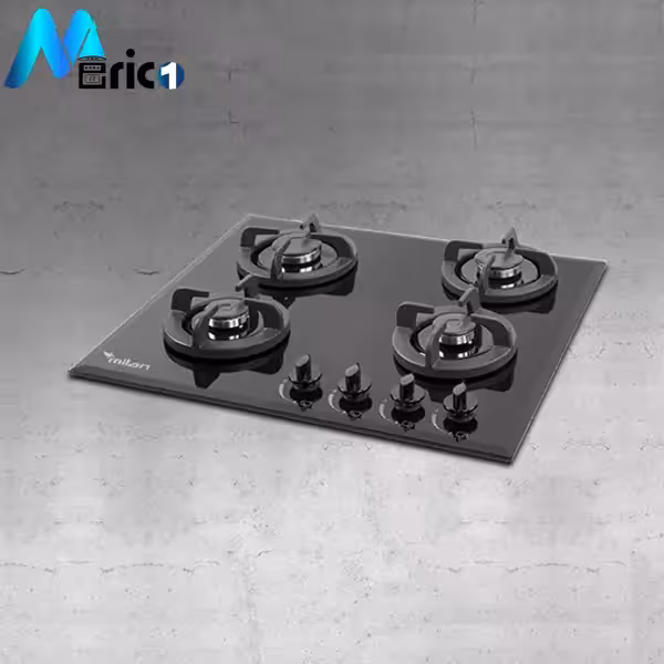 گاز رومیزی میلان کد G41 چهار شعله شیشه