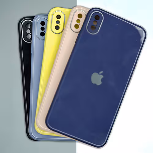 قاب آیفون XS Max پشت گلس محافظ لنز دار