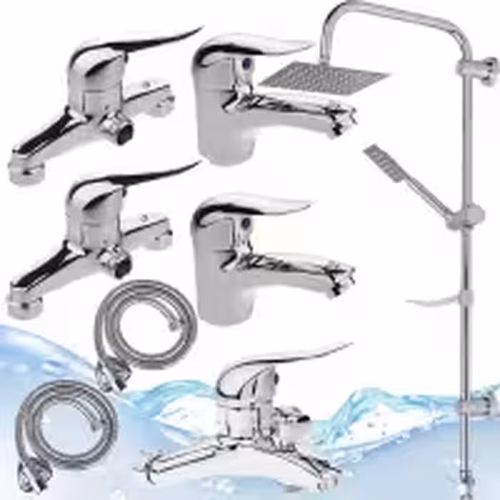 ست 8 عددی شیرآلات و علم دوش  به همراه  5 سال گارانتی