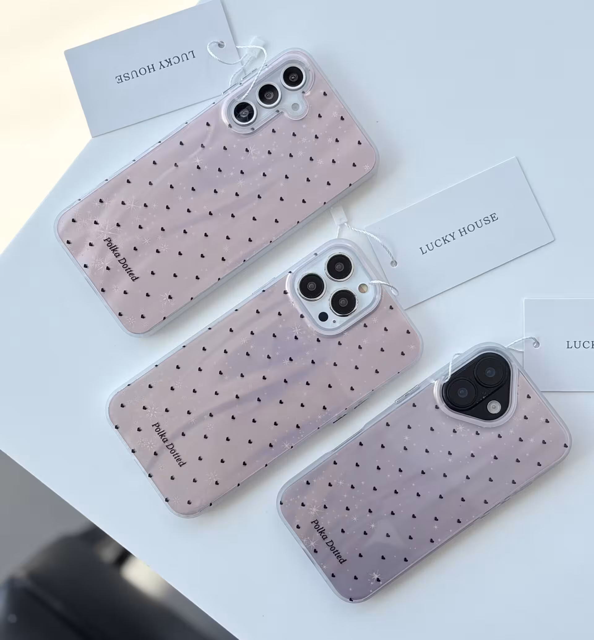 قاب IMD طرح قلب ریز مشکی