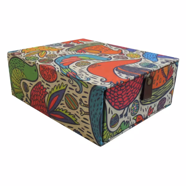 بنیس جعبه کشویی طرح پرنده و تخم مرغ