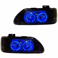 خرید چراغ جلو اسپرت پراید 131 جمع ساز مدل Bmw-3D آبی داخل مشکی بدون موتور دو عددی | اتوموبی