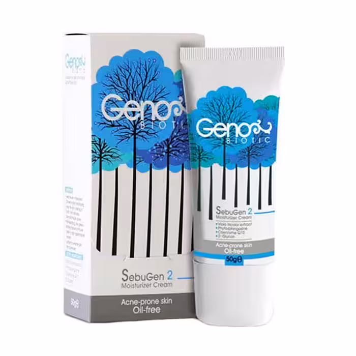 ژنوبایوتیک کرم رطوبت رسان سبوژن 2 مناسب پوست چرب و جوشدار 50 گرم - داروکاو