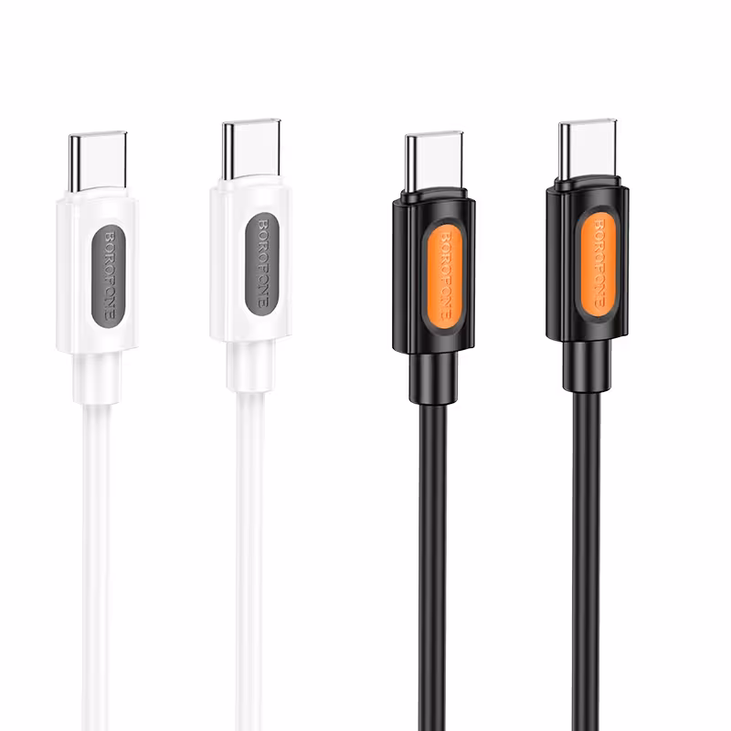 کابل شارژ 60 وات USB-C به USB-C بروفون مدل BX114 طول 1 متر