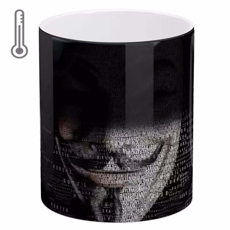 خرید ماگ-لیوان حرارتی آبنبات رنگی  V for Vendetta کد ARM0374