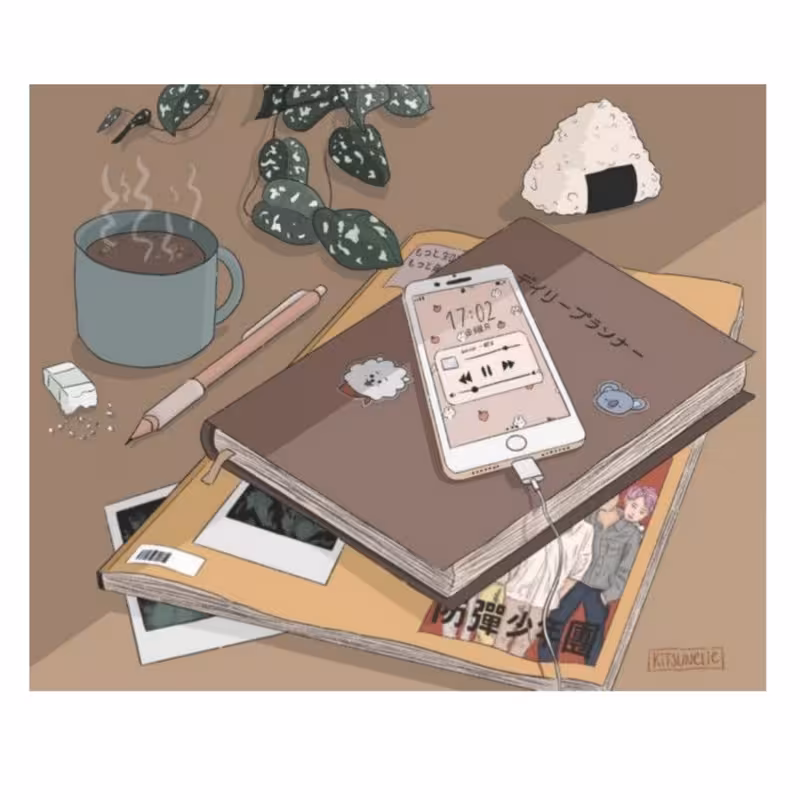 استیکر لپ تاپ مدل عکس کارتونی میز کار کد 1160