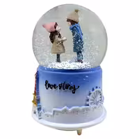 گوی موزیکال مدل پمپی و چراغ دار طرح داستان عاشقانه کد 01