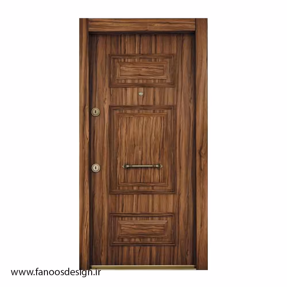درب ضد سرقت لوکس ایرانی روکش چوب کد 1376