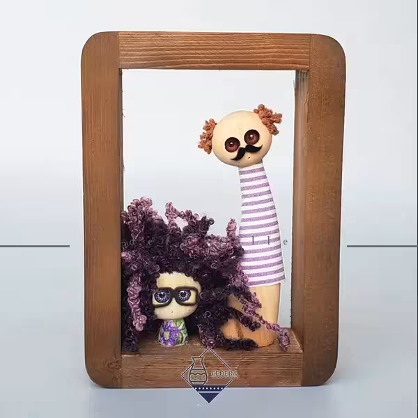 قاب آدمک پدر و دختر