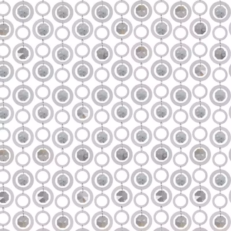 پرده آویز ترکیبی چوب و کریستال مدل رویا عرض125 ارتفاع 300 سانتیمتر(سفید)