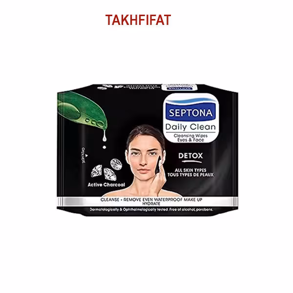 دستمال مرطوب سپتونا مدل Detox بسته 20 عددی