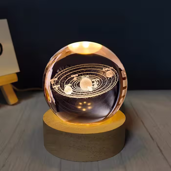 چراغ خواب مدل گوی کریستالی کهکشان 3D