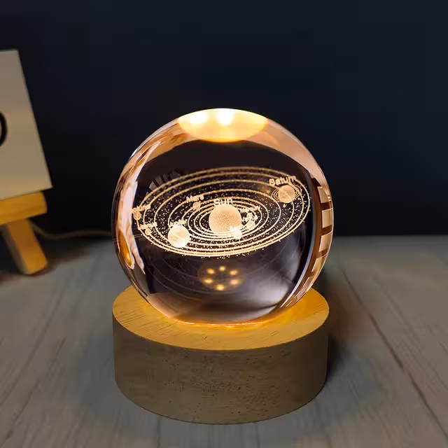 چراغ خواب مدل گوی کریستالی کهکشان 3D