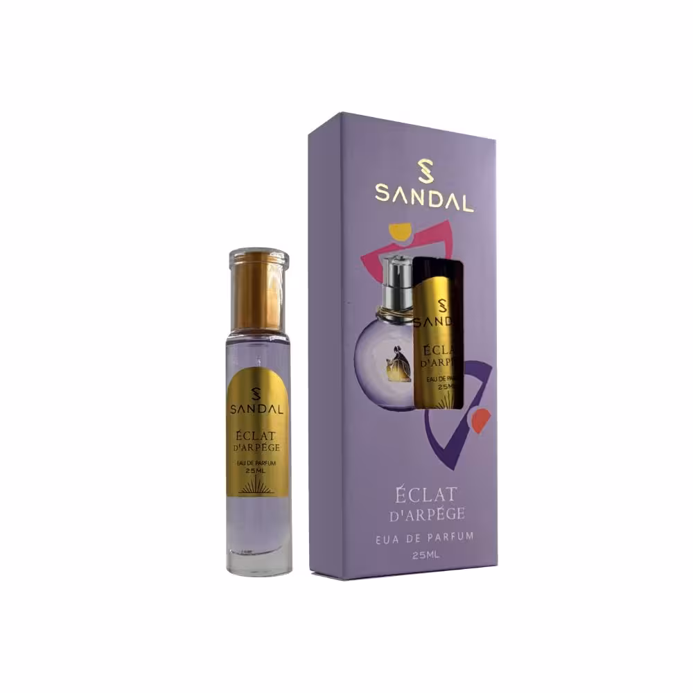 عطر جیبی زنانه صندل مدل اکلت SANDALحجم 25 میل