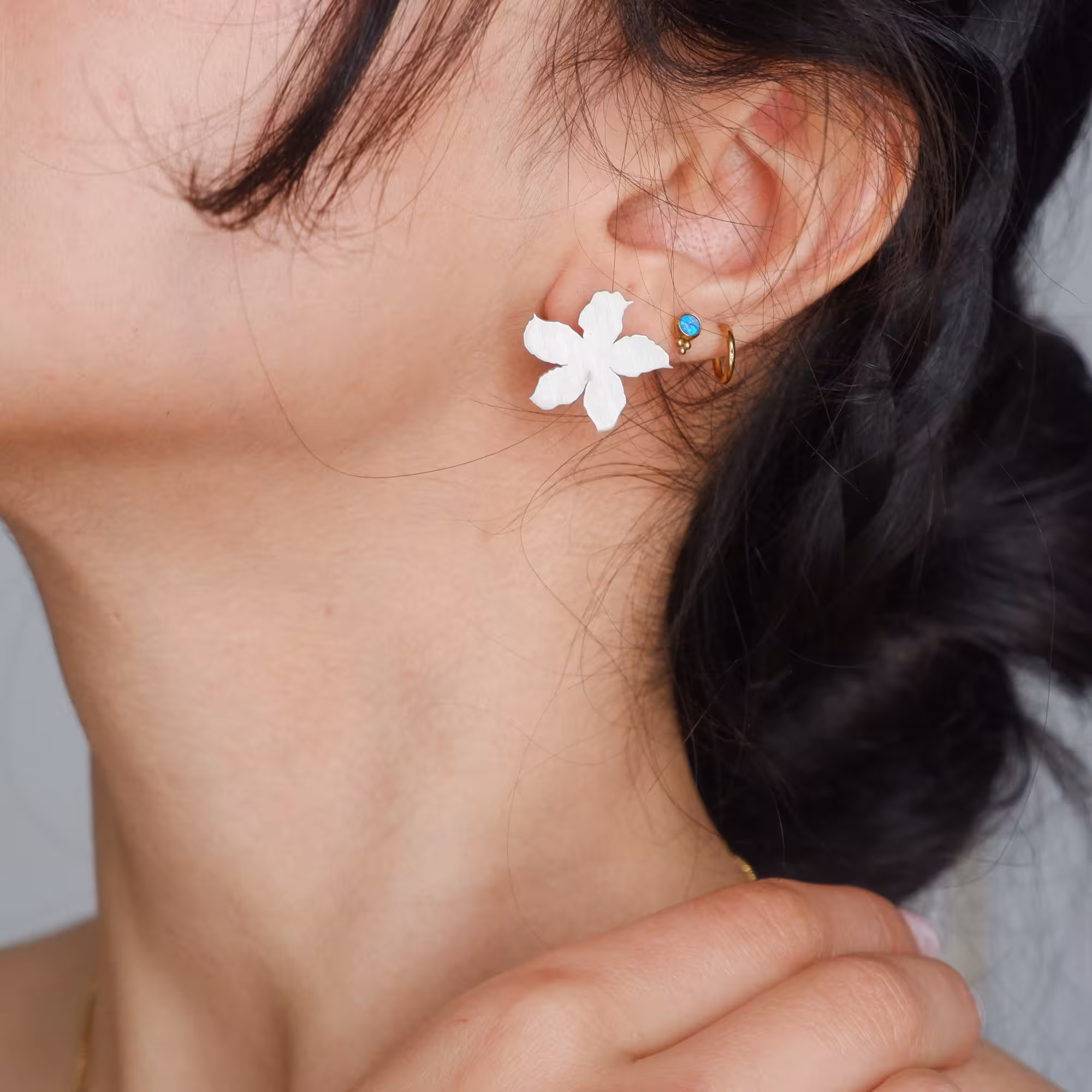 گوشواره گل پنج ‌پر