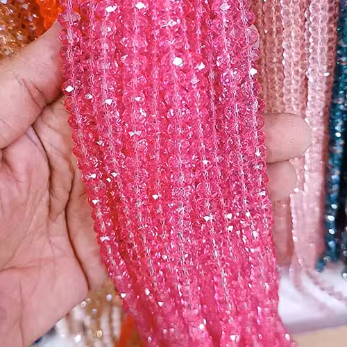 کریستال صورتی سایز8 کد36