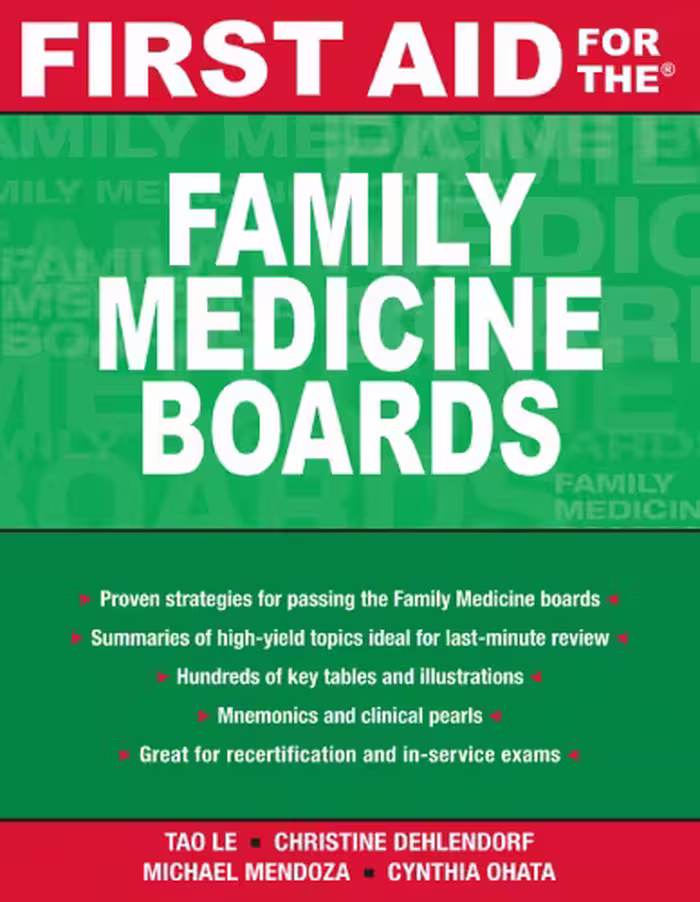 خرید و دانلود نسخه کامل کتاب First Aid for the Family Medicine Boards (First Aid)