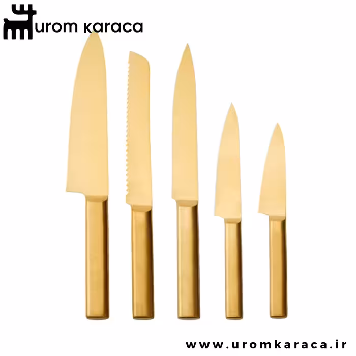 سرویس چاقو 5 پارچه کاراجا Goldest Premium طلایی