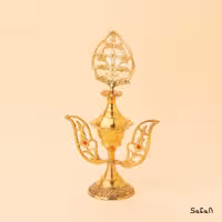 سرمه دان برنجی هندی طلایی مدل ثریا