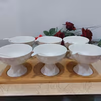 بستنی خوری پایه دار سرامیکی برند معتبر وگاتی