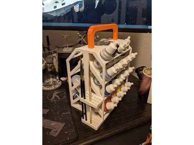 مدل سه بعدی هولدر رنگ و قلمو (STL)