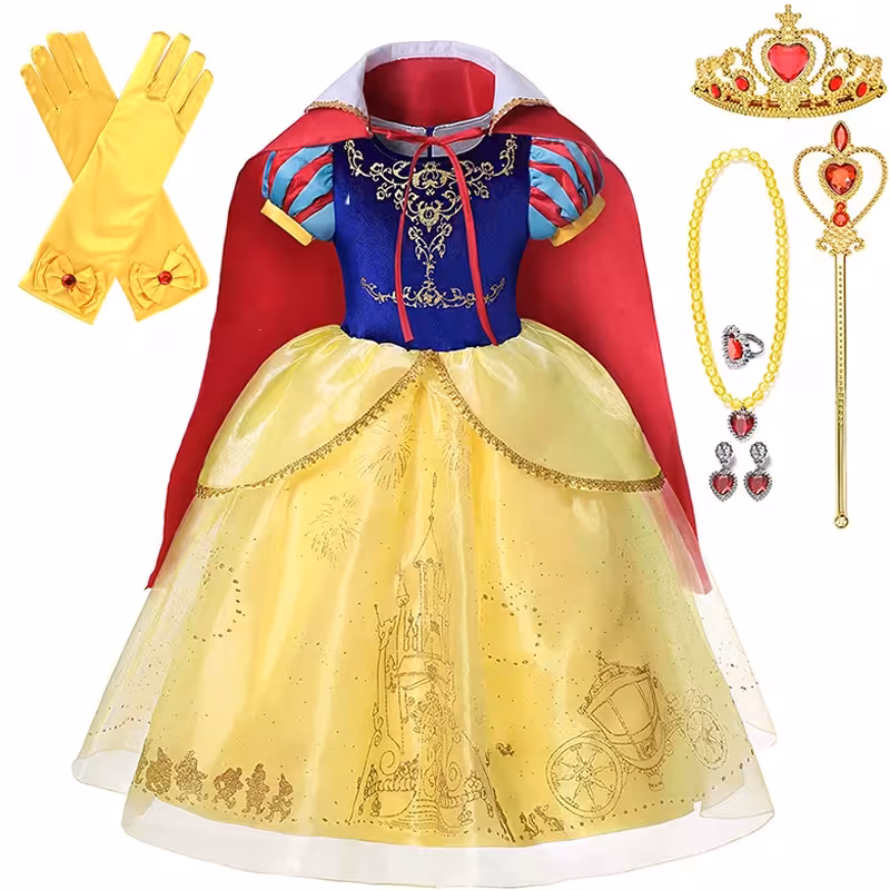 لباس سفید برفی به همراه اکسسوری کد 11011NEW