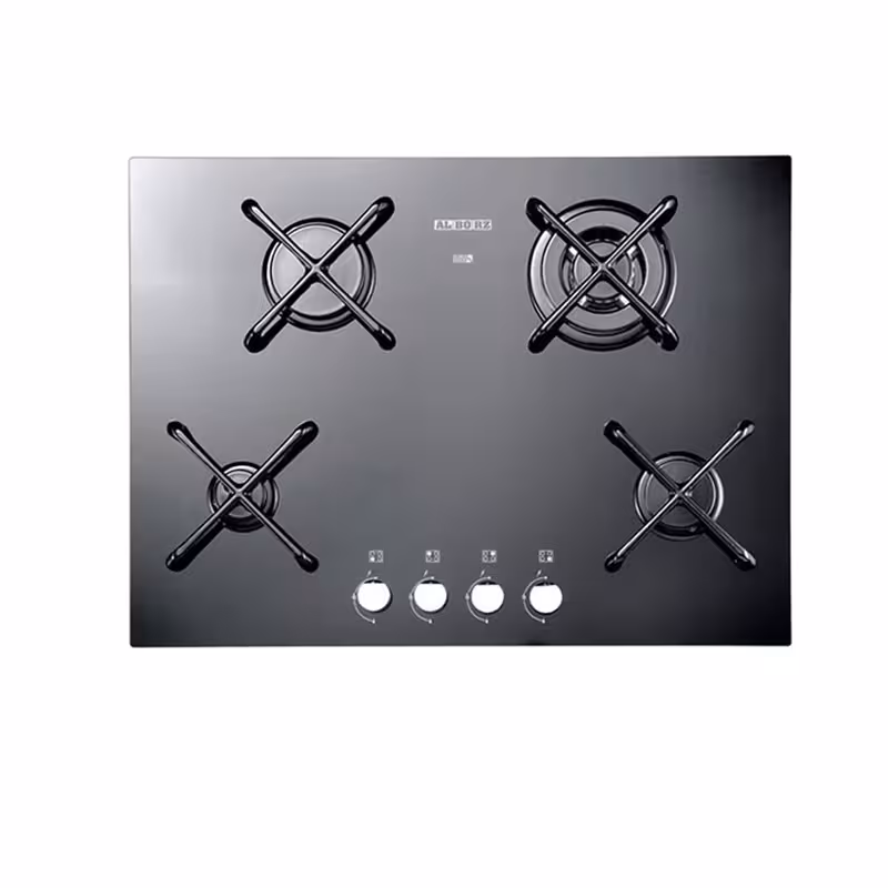 اجاق گاز صفحه ای سرامیکی استیل البرز مدل C 4701 با قطعات ایتالیایی