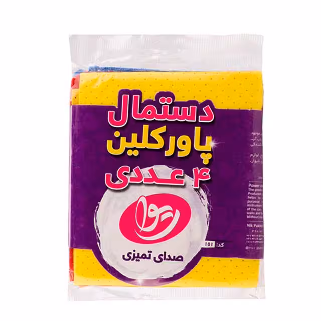دستمال پاور کلین ریوا بسته 4 عددی