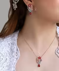 💍نیم ست جواهری  با روکش رزگلد‌‌(N_4015)