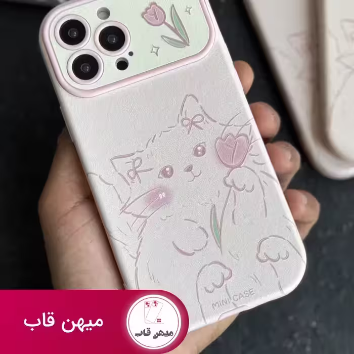 قاب موبایل آیفون گربه عاشق - کد (93561)