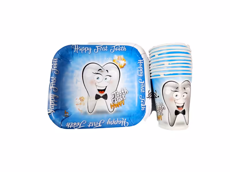 بشقاب لیوان دندونی پسرانه 10 عددی