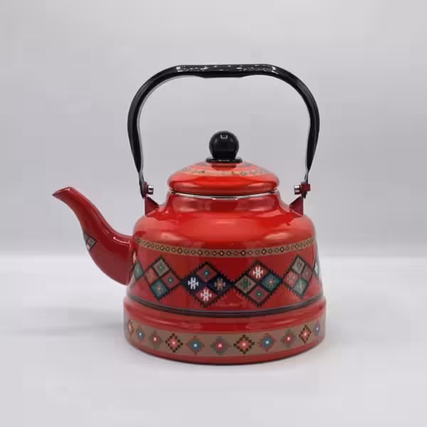 کتری لعابی مراکشی 2/5 لیتر قرمز 332602